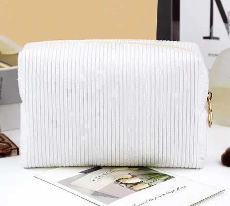 Bolso de Maquillaje de Terciopelo Corderoy Personalizado para Organizador de Viaje